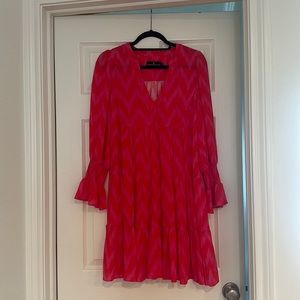 Hot Pink Ikat Kenzo Dress by POMANDER PLACE